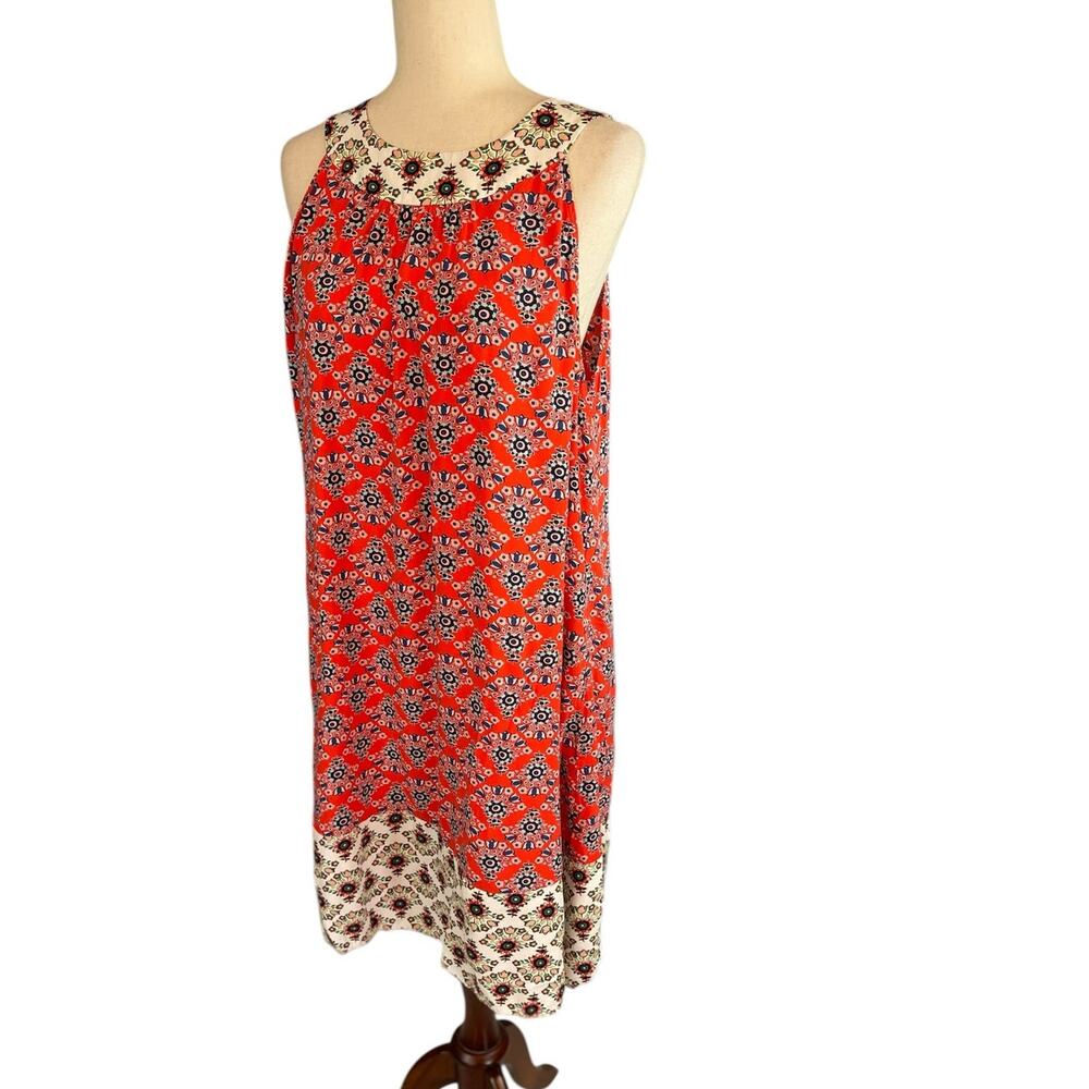 Boden Tile Print Sleeveless Boho Mediterranean Summer Shift Dress Size 12 - Picture 4 of 8